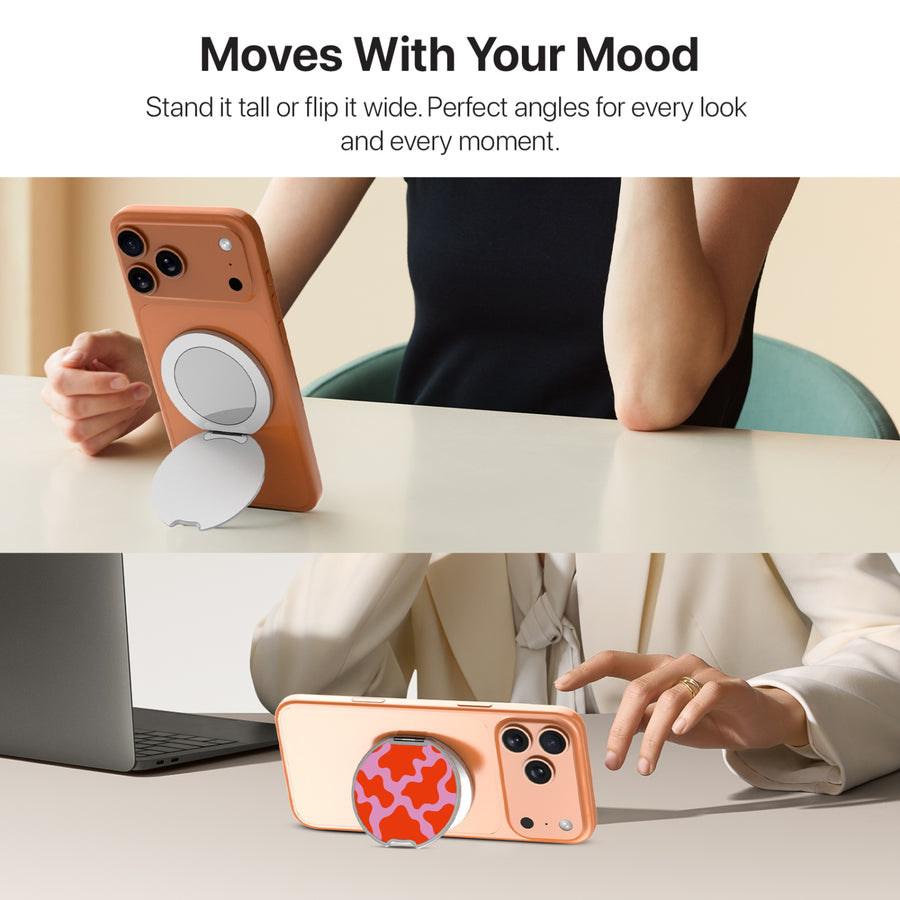 MyBat Design Lab MagSafe Selfie Mirror Kickstand - Silver - Pink Retro Splashes - MOTHMNUSU332-094-6.jpg
