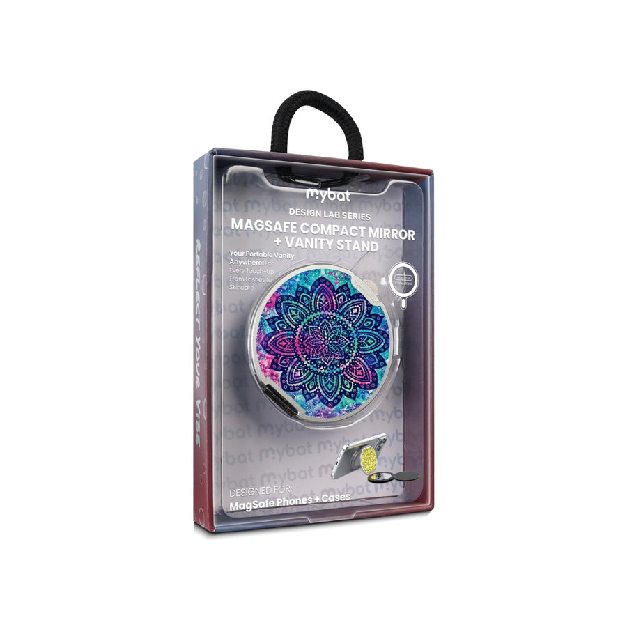MyBat Design Lab MagSafe Selfie Mirror Kickstand - Silver - Cosmic Mandala
