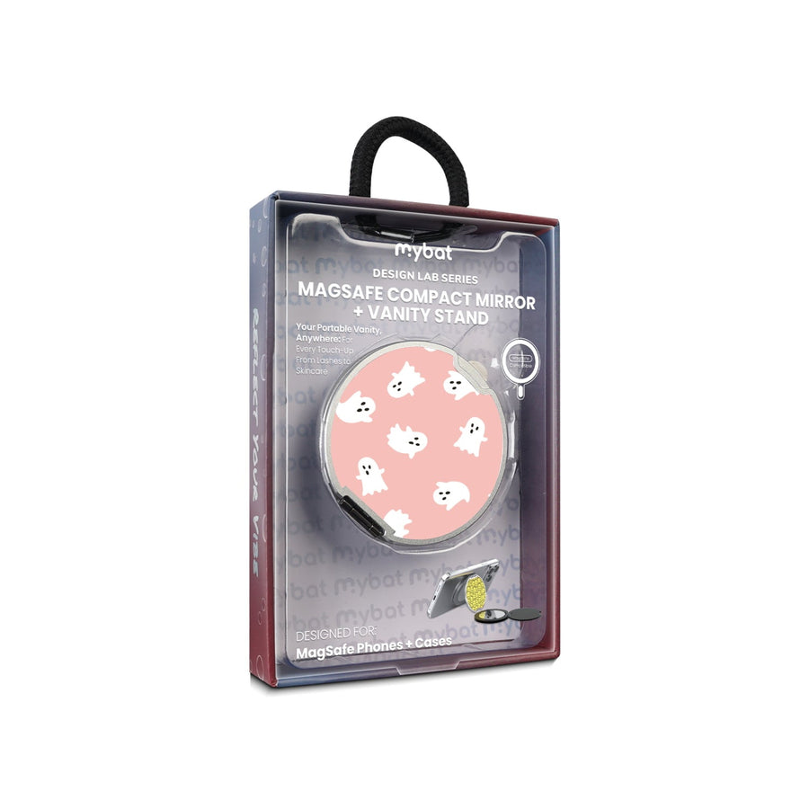 MyBat Design Lab MagSafe Selfie Mirror Kickstand - Silver - Friendly Ghosts