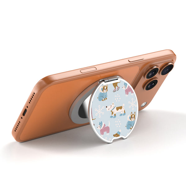 MyBat Design Lab MagSafe Selfie Mirror Kickstand - Silver - Puppy Snow Play - MOTHMNUSU332-299-2.jpg