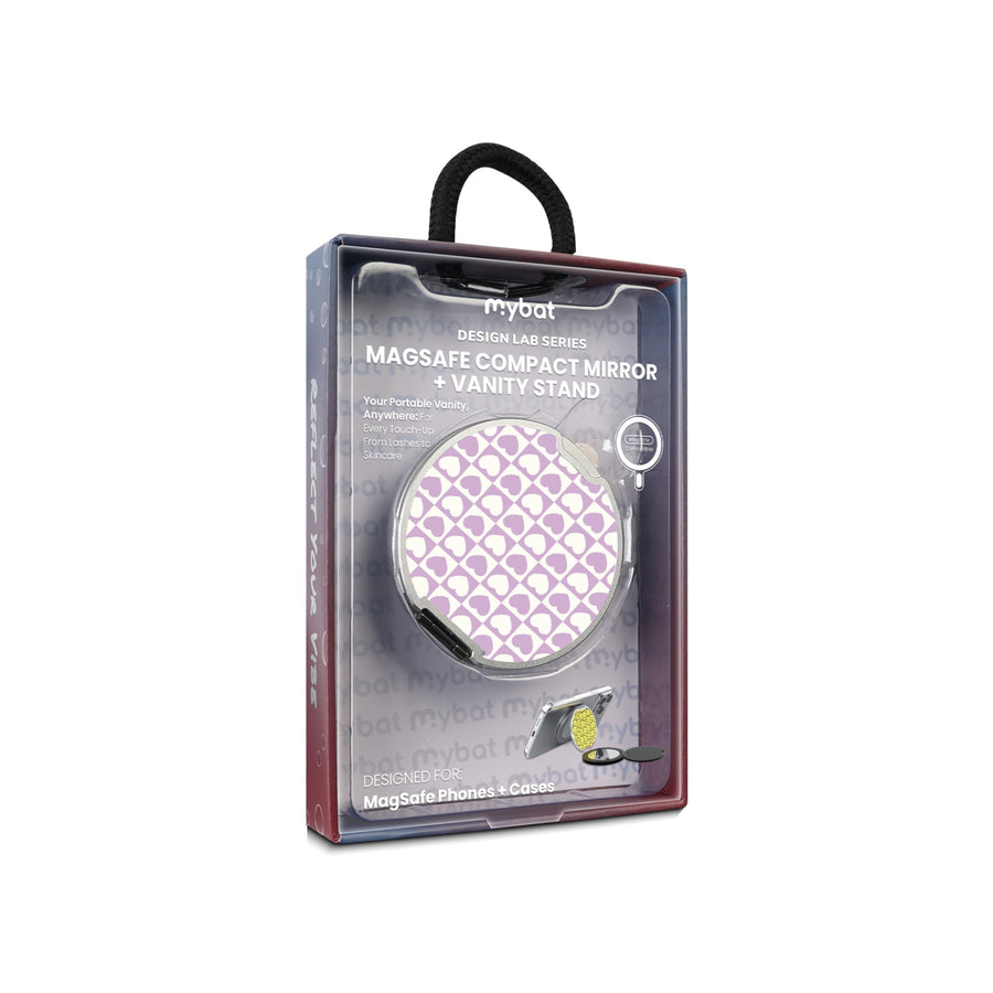 MyBat Design Lab MagSafe Selfie Mirror Kickstand - Silver - Heart Grid - MOTHMNUSU332-339-11.jpg