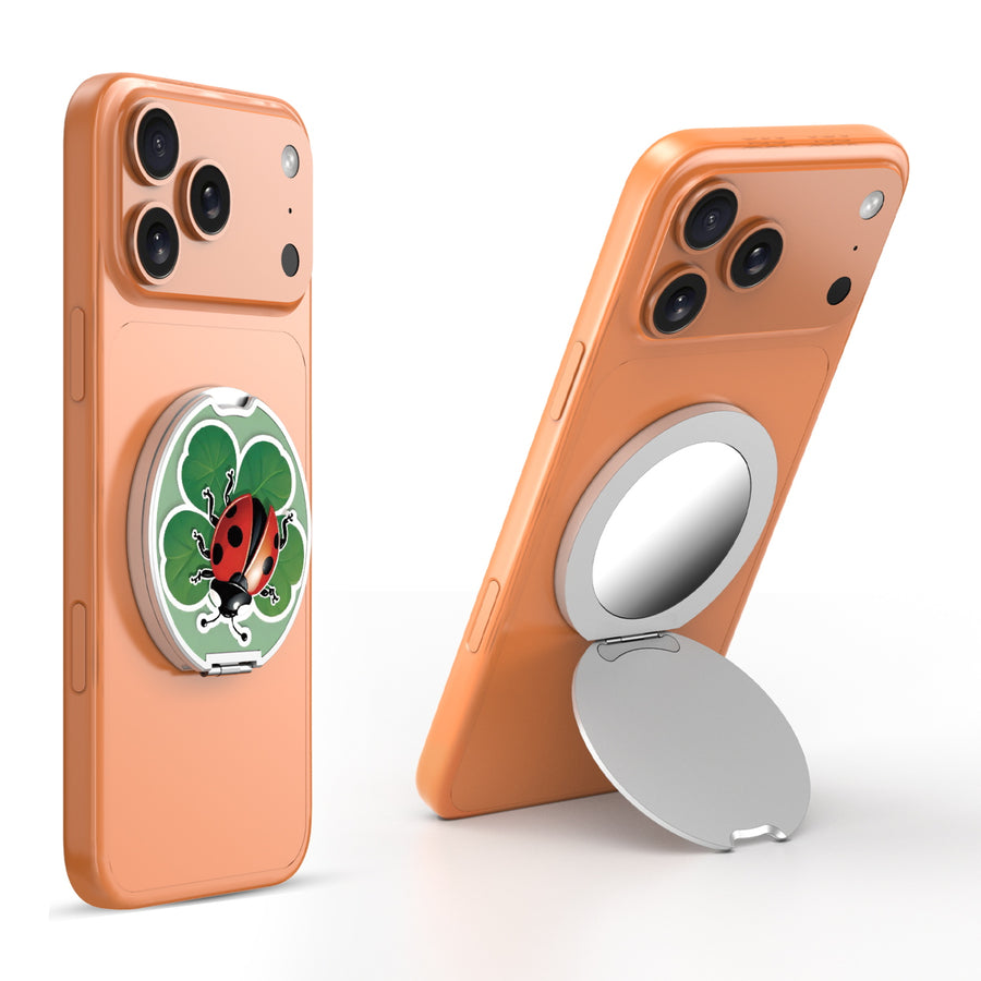 MyBat Design Lab MagSafe Selfie Mirror Kickstand - Silver - Ladybug Luck - MOTHMNUSU332-373-3.jpg