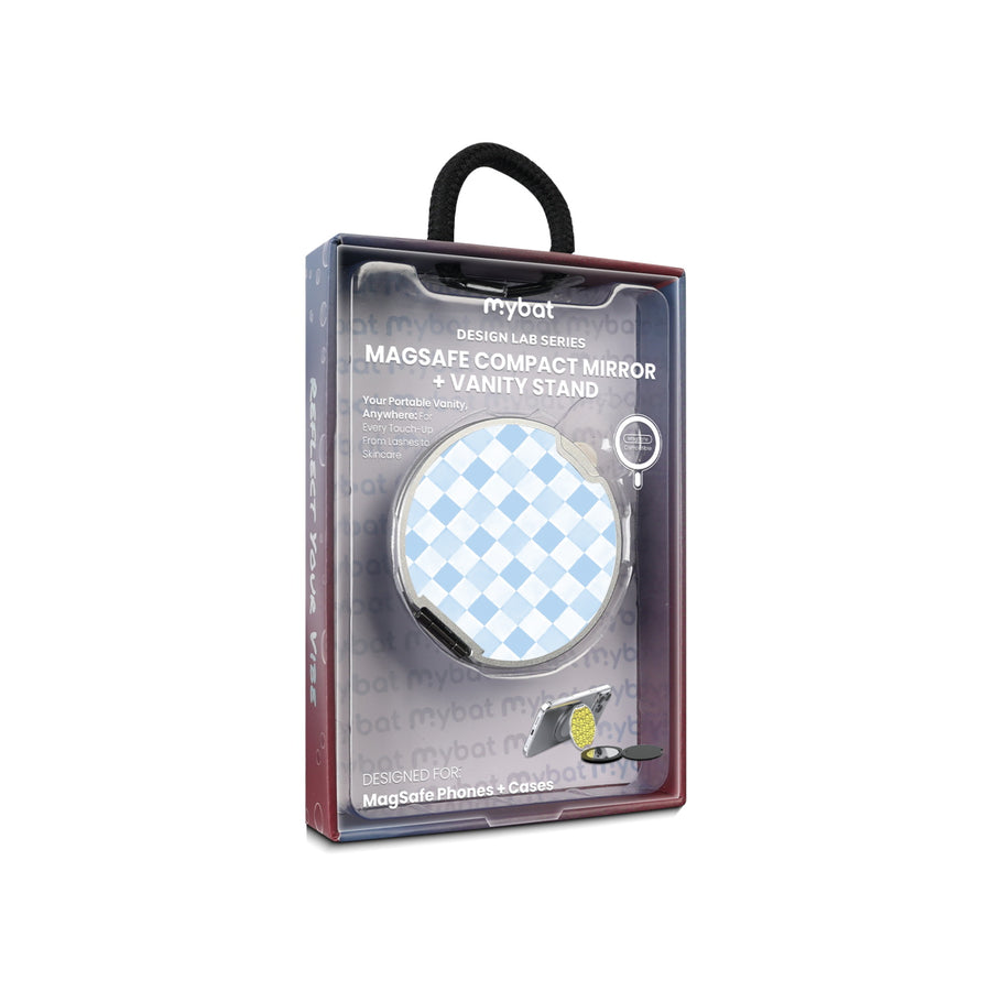 MyBat Design Lab MagSafe Selfie Mirror Kickstand - Silver - Sky Blue Check - MOTHMNUSU332-478-11.jpg
