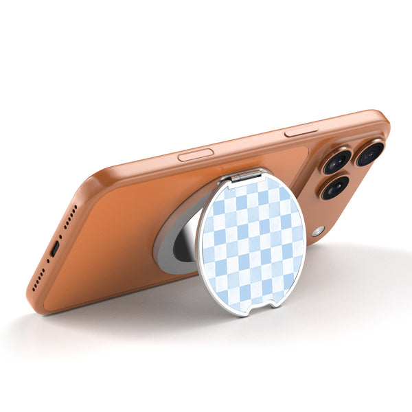 MyBat Design Lab MagSafe Selfie Mirror Kickstand - Silver - Sky Blue Check - MOTHMNUSU332-478-2.jpg