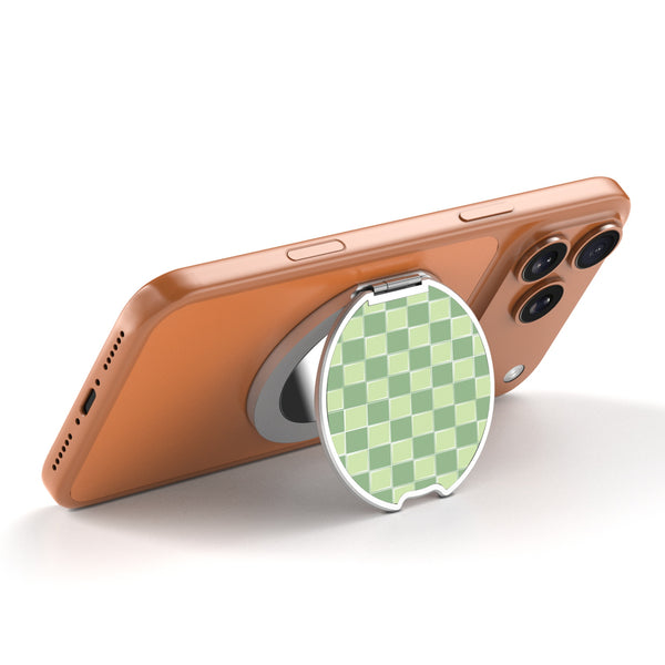 MyBat Design Lab MagSafe Selfie Mirror Kickstand - Silver - Matcha Check - MOTHMNUSU332-482-2.jpg
