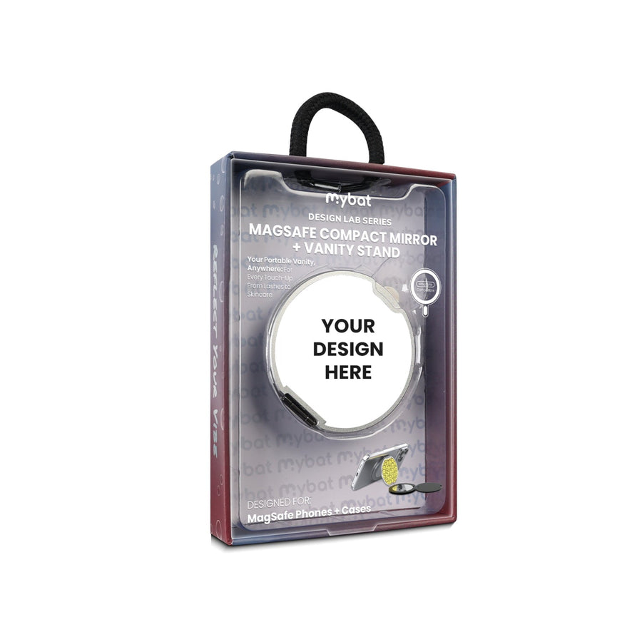 MyBat Design Lab MagSafe Selfie Mirror Kickstand - Silver - Custom Prints Only (No Blanks)