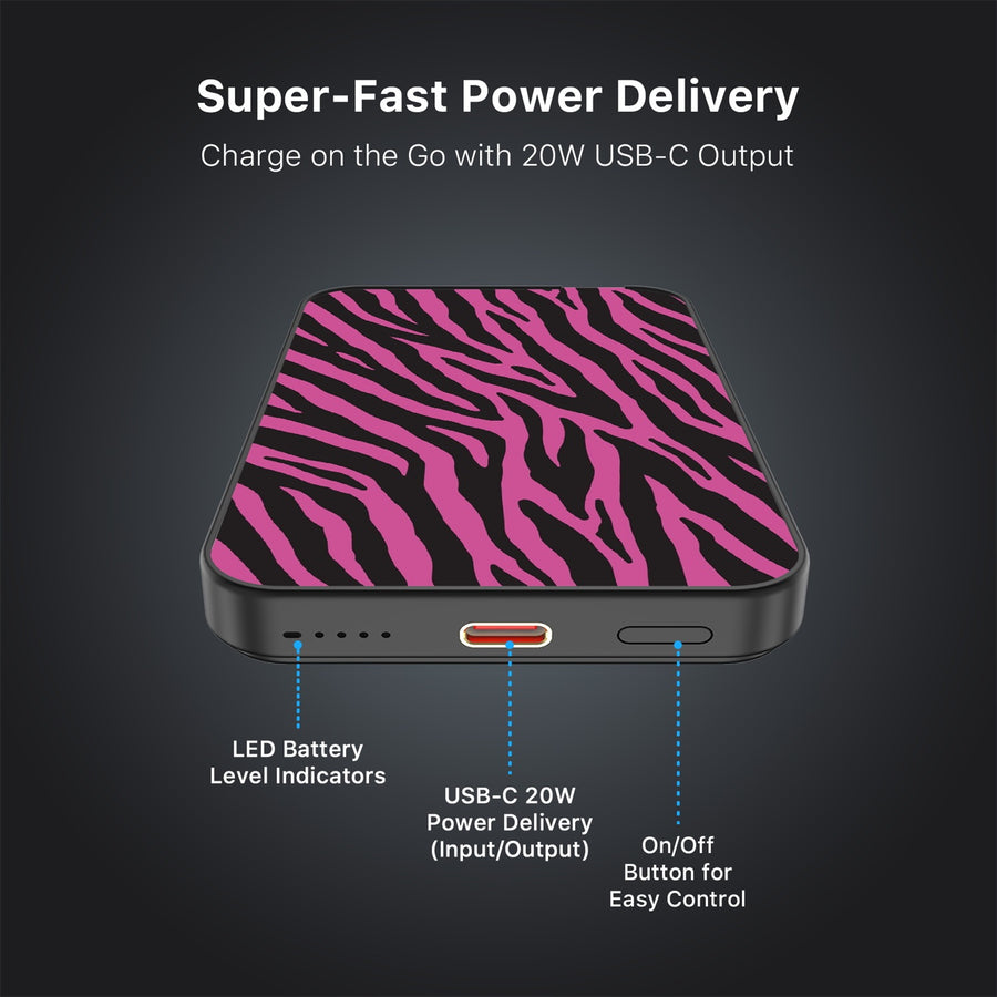 MyBat Design Lab 5000mAh Magnetic Wireless Power Bank - Black - Pink Zebra Print - MPBBAT131-BK-010-7.jpg