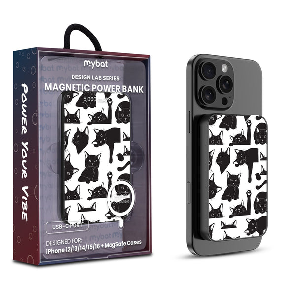 MyBat Design Lab 5000mAh Magnetic Wireless Power Bank - Black - Black Cats - MPBBAT131-BK-017-1.jpg