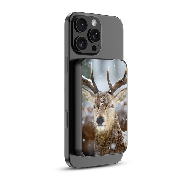 MyBat Design Lab 5000mAh Magnetic Wireless Power Bank - Black - Deer in Winter - MPBBAT131-BK-024-2.jpg