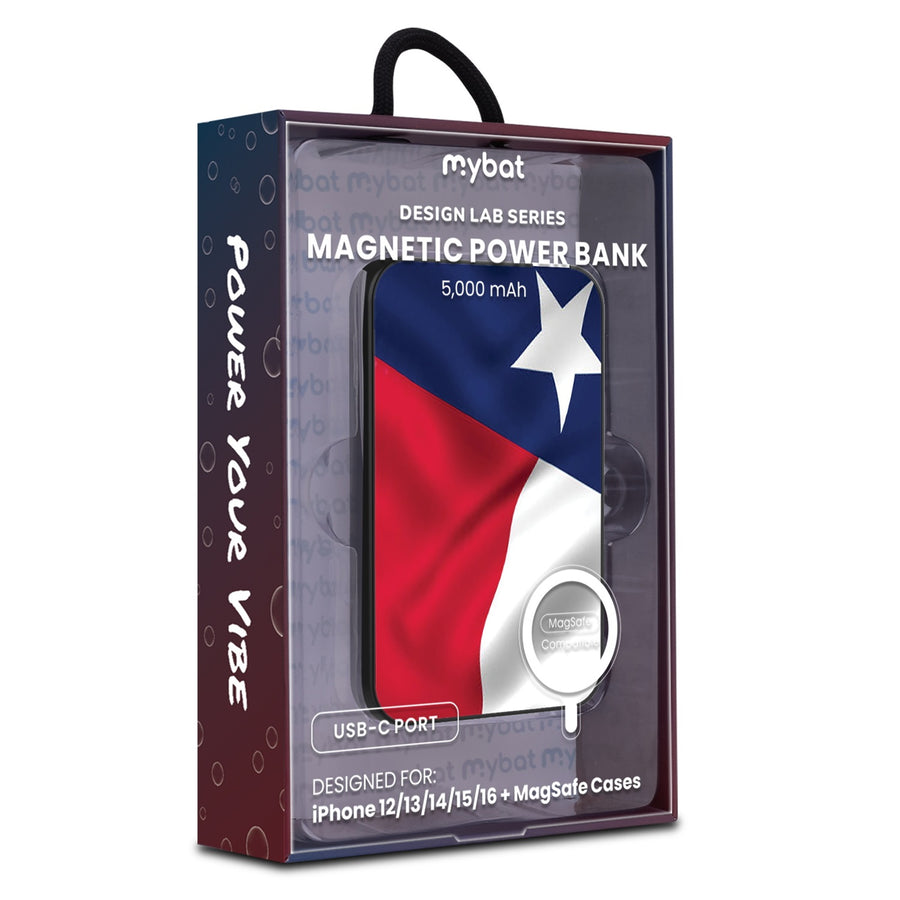 MyBat Design Lab 5000mAh Magnetic Wireless Power Bank - Black - Texas State Flag - MPBBAT131-BK-026-9.jpg