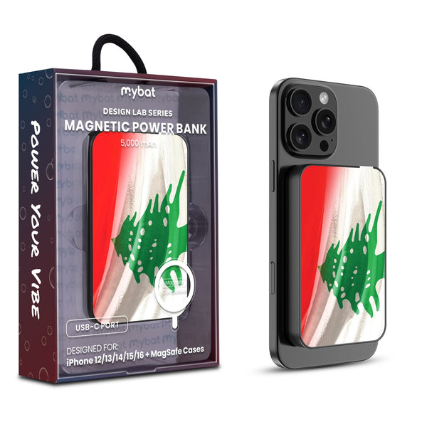 MyBat Design Lab 5000mAh Magnetic Wireless Power Bank - Black - Lebanese Flag - MPBBAT131-BK-033-1.jpg