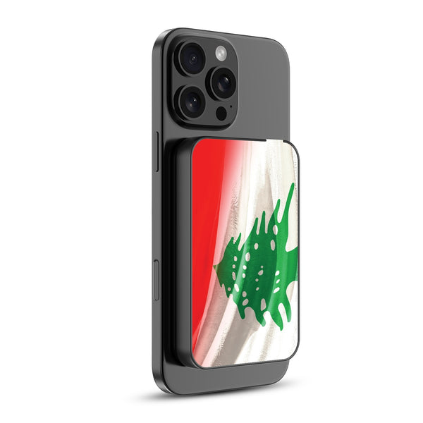 MyBat Design Lab 5000mAh Magnetic Wireless Power Bank - Black - Lebanese Flag - MPBBAT131-BK-033-2.jpg