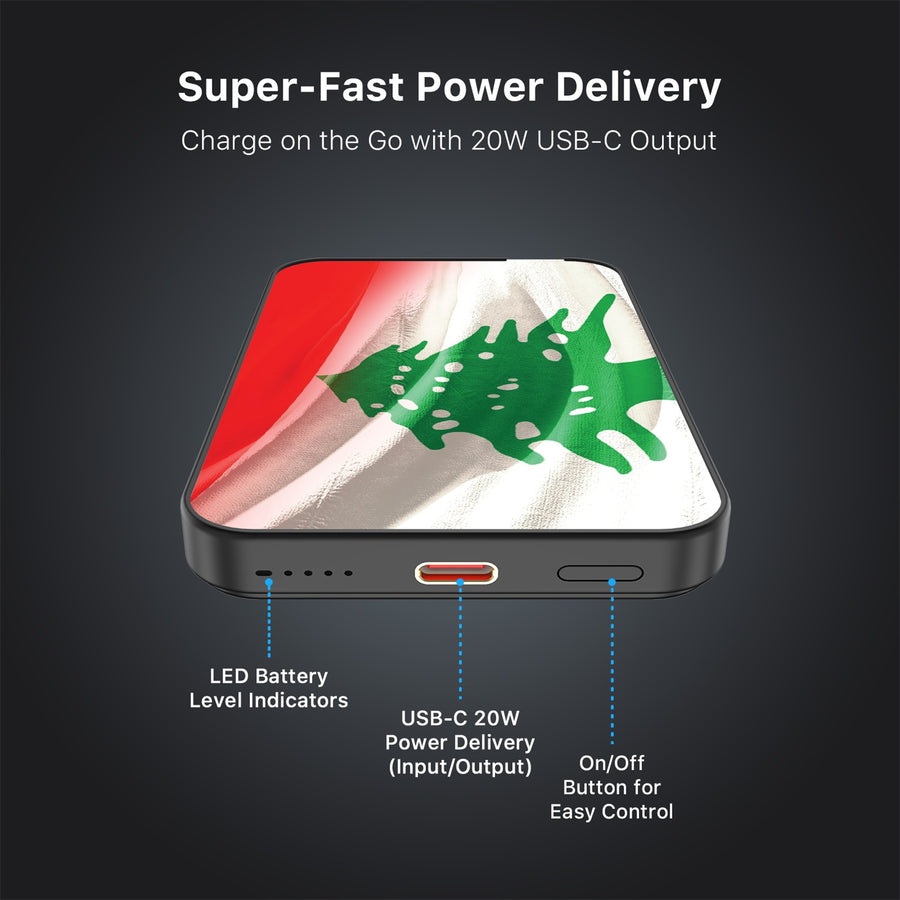 MyBat Design Lab 5000mAh Magnetic Wireless Power Bank - Black - Lebanese Flag - MPBBAT131-BK-033-7.jpg