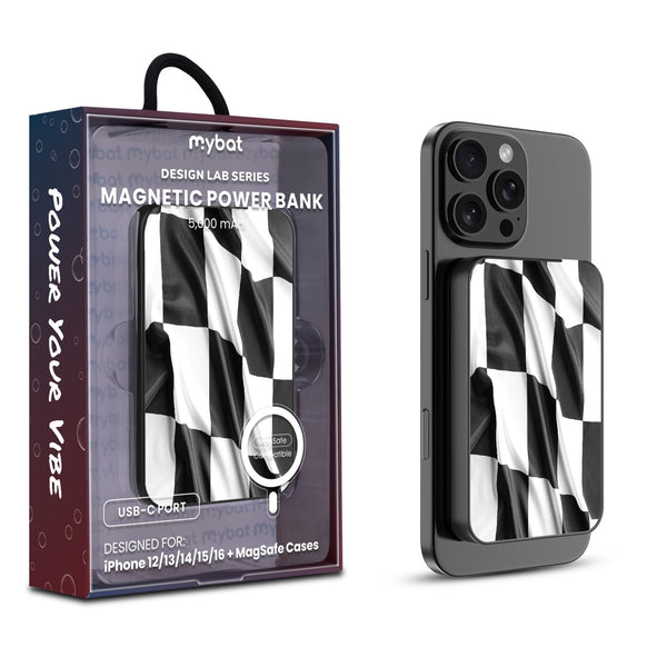 MyBat Design Lab 5000mAh Magnetic Wireless Power Bank - Black - Racing Flag - MPBBAT131-BK-040-1.jpg