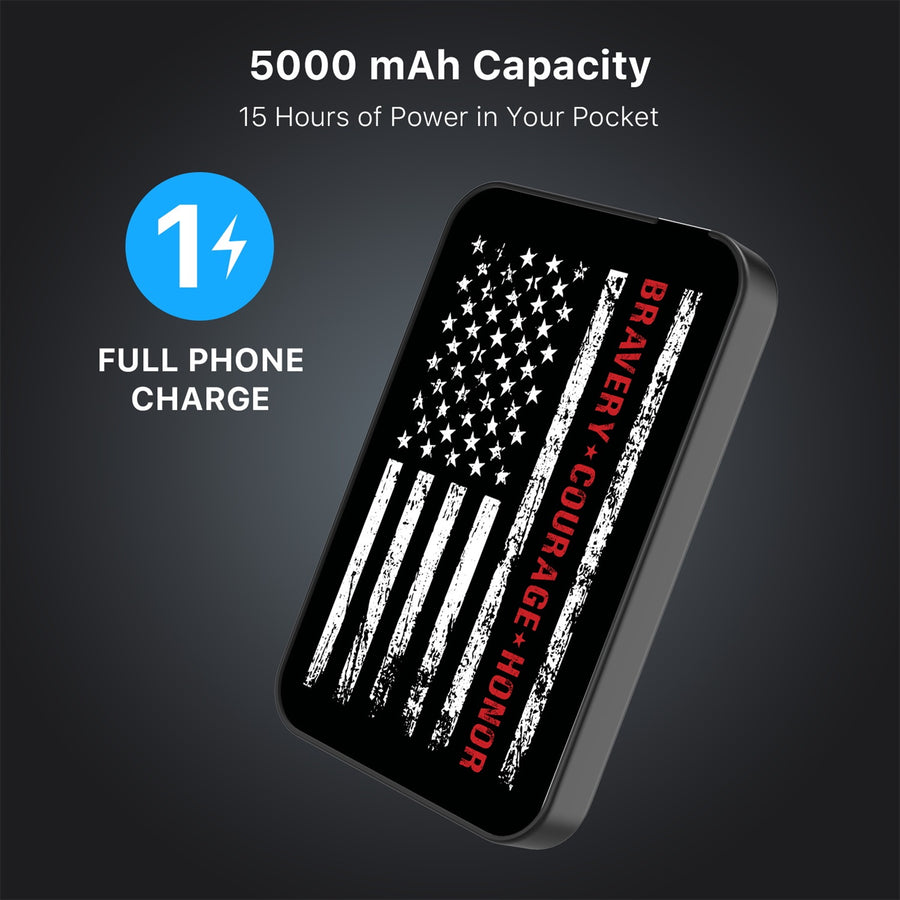 MyBat Design Lab 5000mAh Magnetic Wireless Power Bank - Black - Firefighter Flag - MPBBAT131-BK-041-8.jpg