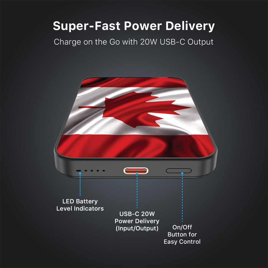 MyBat Design Lab 5000mAh Magnetic Wireless Power Bank - Black - Canadian Flag - MPBBAT131-BK-044-7.jpg