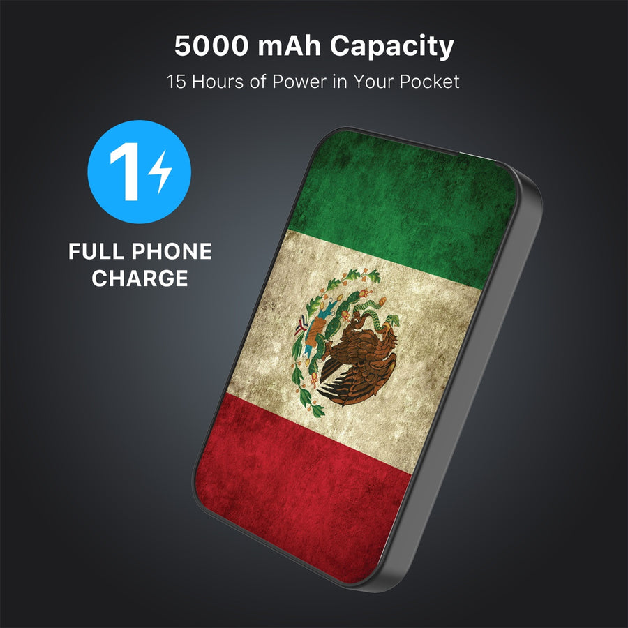 MyBat Design Lab 5000mAh Magnetic Wireless Power Bank - Black - Mexican Flag - MPBBAT131-BK-046-8.jpg