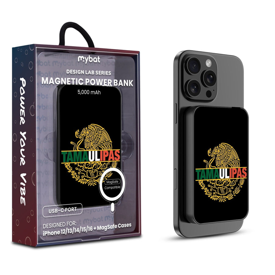 MyBat Design Lab 5000mAh Magnetic Wireless Power Bank - Black - Tamaulipas
