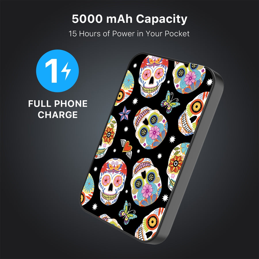 MyBat Design Lab 5000mAh Magnetic Wireless Power Bank - Black - Day of the Dead - MPBBAT131-BK-056-8.jpg