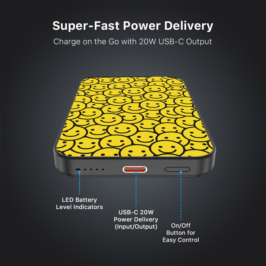 MyBat Design Lab 5000mAh Magnetic Wireless Power Bank - Black - Smiley Faces - MPBBAT131-BK-097-7.jpg