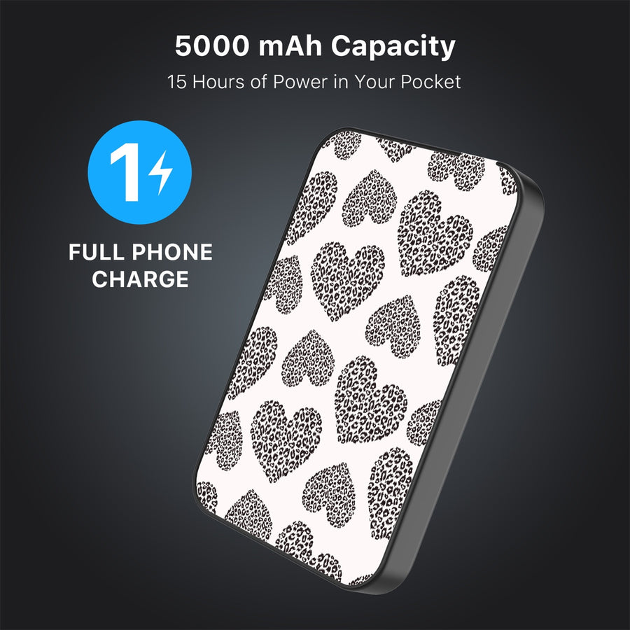 MyBat Design Lab 5000mAh Magnetic Wireless Power Bank - Black - Leopard Print Hearts - MPBBAT131-BK-098-8.jpg