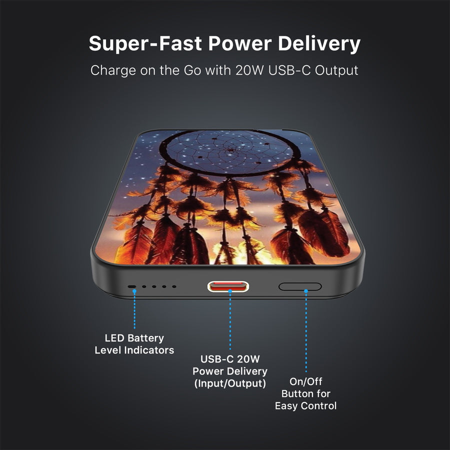 MyBat Design Lab 5000mAh Magnetic Wireless Power Bank - Black - Dreamcatcher - MPBBAT131-BK-111-7.jpg
