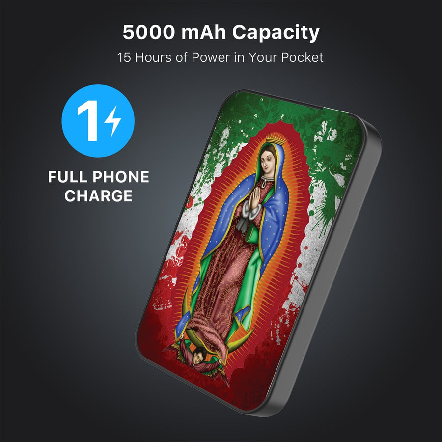 MyBat Design Lab 5000mAh Magnetic Wireless Power Bank - Black - Guadalupe Virgin Mary - MPBBAT131-BK-139-8.jpg