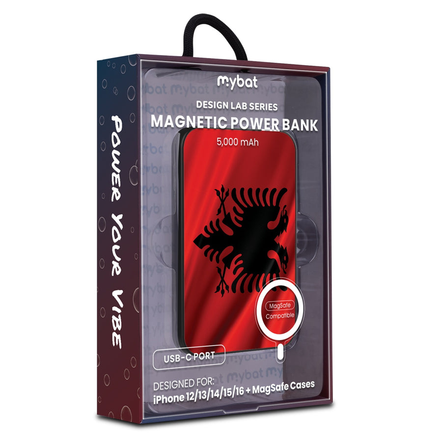 MyBat Design Lab 5000mAh Magnetic Wireless Power Bank - Black - Albania Flag - MPBBAT131-BK-140-9.jpg