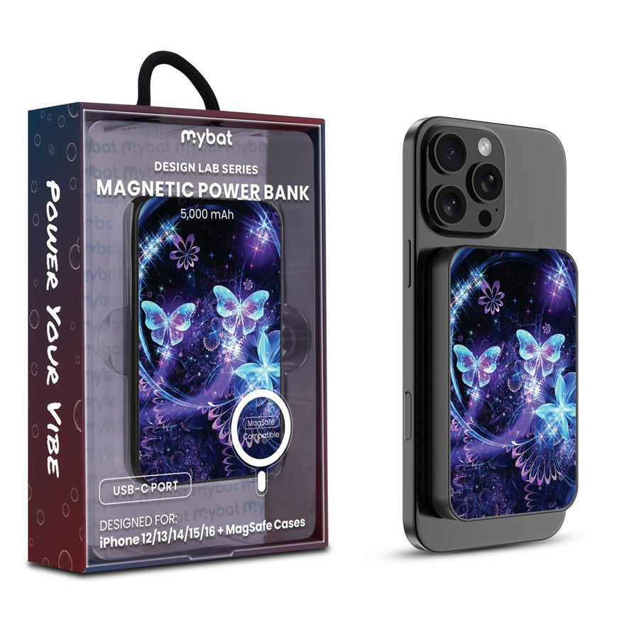 MyBat Design Lab 5000mAh Magnetic Wireless Power Bank - Black - Butterfly Magic - MPBBAT131-BK-164-1.jpg