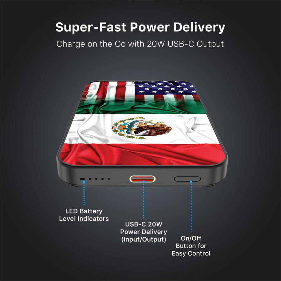 MyBat Design Lab 5000mAh Magnetic Wireless Power Bank - Black - Mexican-American Flag - MPBBAT131-BK-168-7.jpg