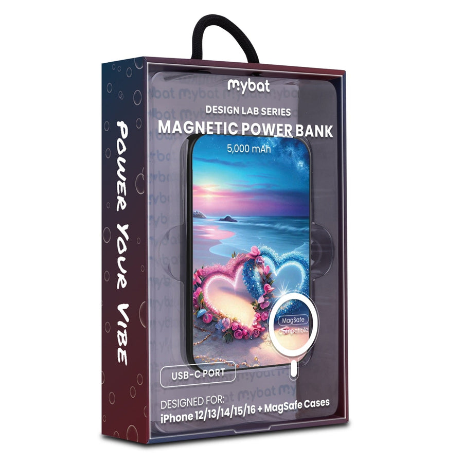 MyBat Design Lab 5000mAh Magnetic Wireless Power Bank - Black - Heart and Soul