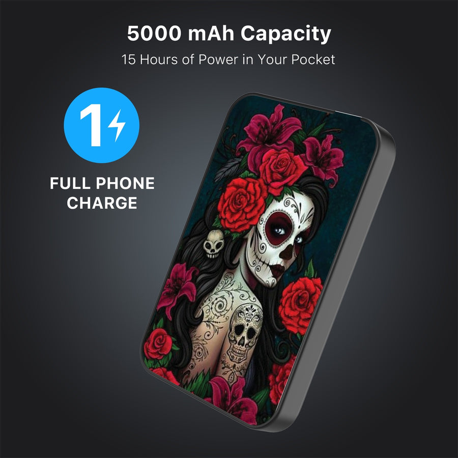 MyBat Design Lab 5000mAh Magnetic Wireless Power Bank - Black - Lady Of The Dead - MPBBAT131-BK-189-8.jpg