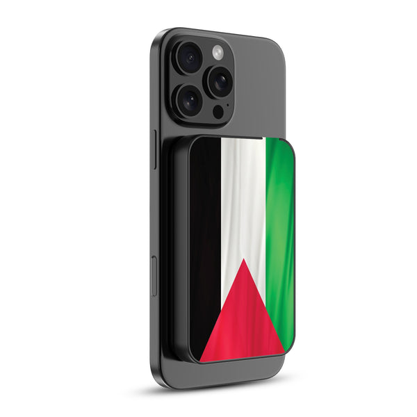 MyBat Design Lab 5000mAh Magnetic Wireless Power Bank - Black - Palestine Flag - MPBBAT131-BK-306-2.jpg