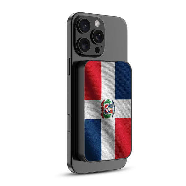 MyBat Design Lab 5000mAh Magnetic Wireless Power Bank - Black - Dominican Republic Flag - MPBBAT131-BK-307-2.jpg