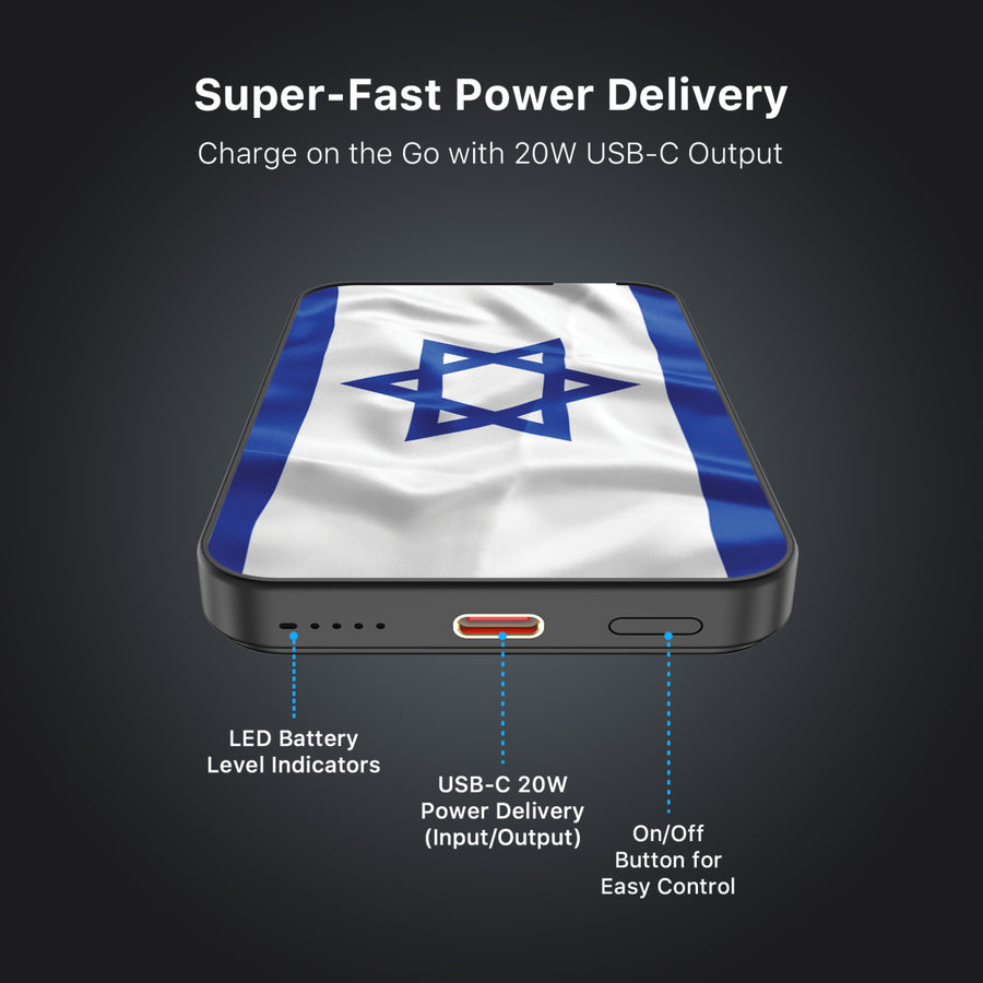 MyBat Design Lab 5000mAh Magnetic Wireless Power Bank - Black - Israel Flag - MPBBAT131-BK-308-7.jpg