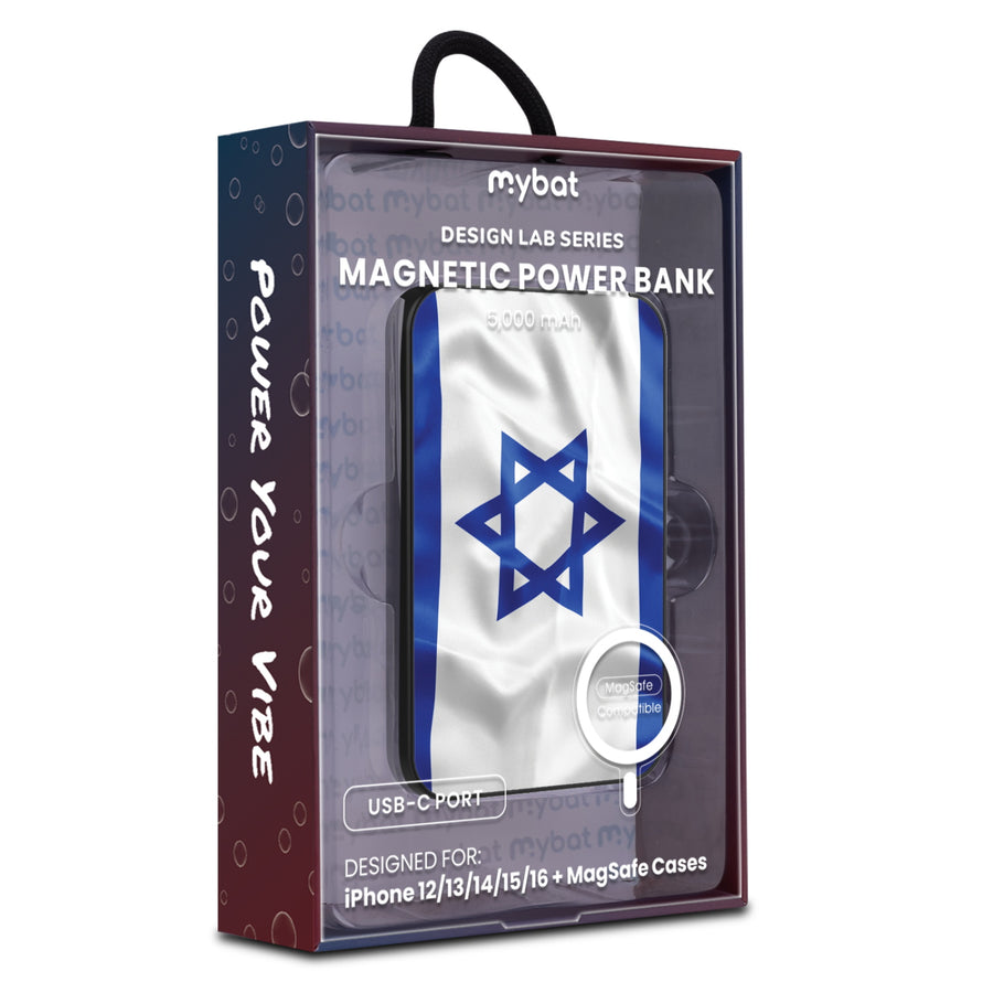 MyBat Design Lab 5000mAh Magnetic Wireless Power Bank - Black - Israel Flag - MPBBAT131-BK-308-9.jpg