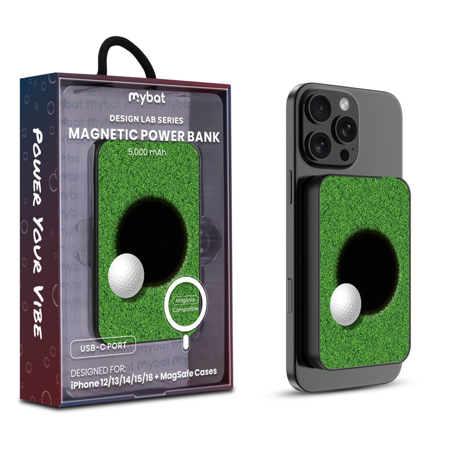 MyBat Design Lab 5000mAh Magnetic Wireless Power Bank - Black - Hole in One