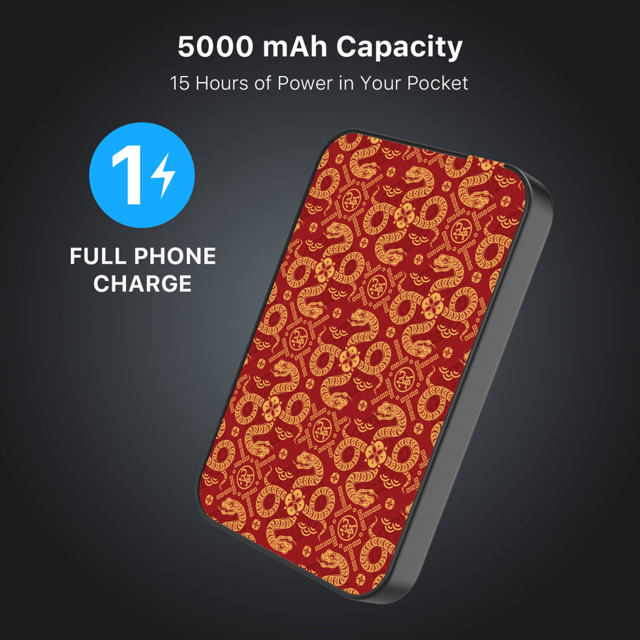 MyBat Design Lab 5000mAh Magnetic Wireless Power Bank - Black - Golden Snake Dance - MPBBAT131-BK-317-8.jpg