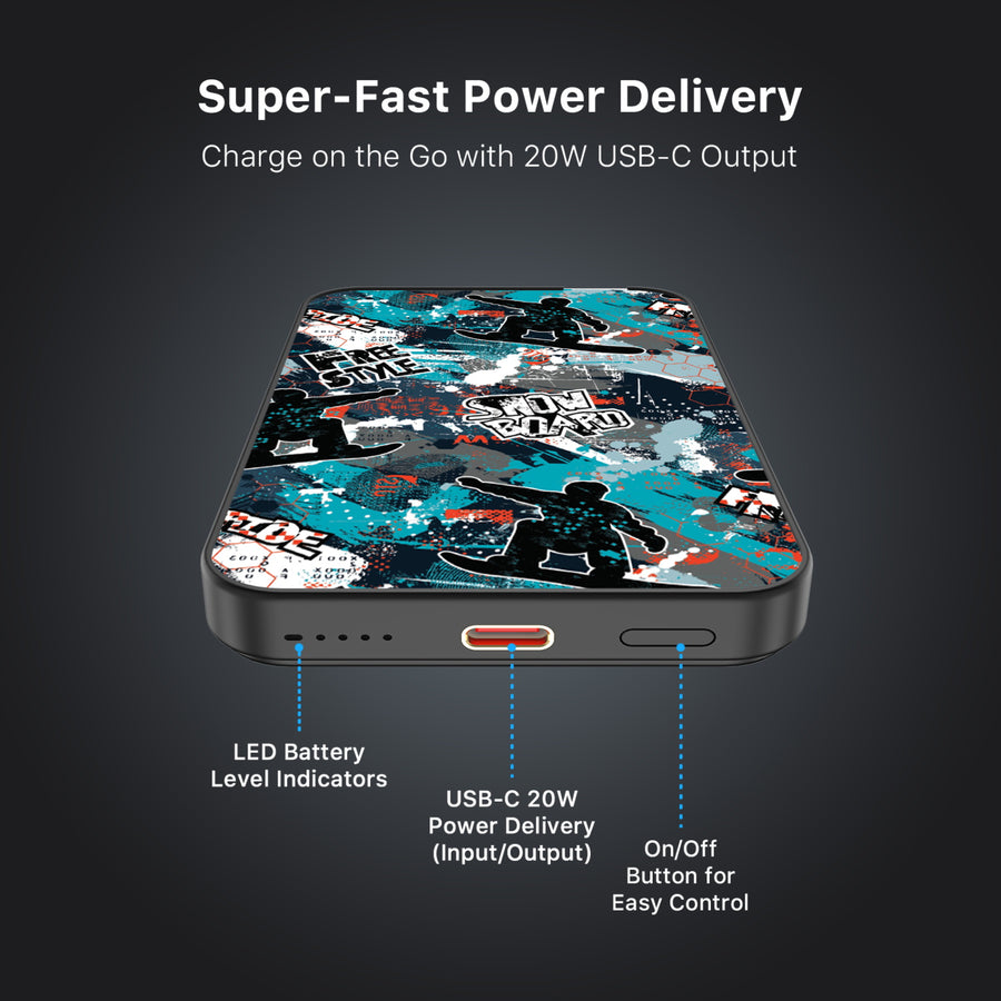 MyBat Design Lab 5000mAh Magnetic Wireless Power Bank - Black - Shredding Freestyle - MPBBAT131-BK-326-7.jpg