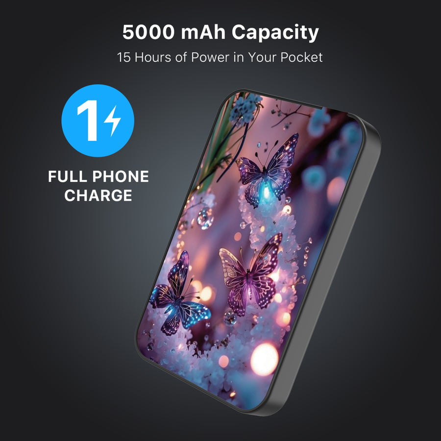 MyBat Design Lab 5000mAh Magnetic Wireless Power Bank - Black - Magical Butterflies - MPBBAT131-BK-349-8.jpg