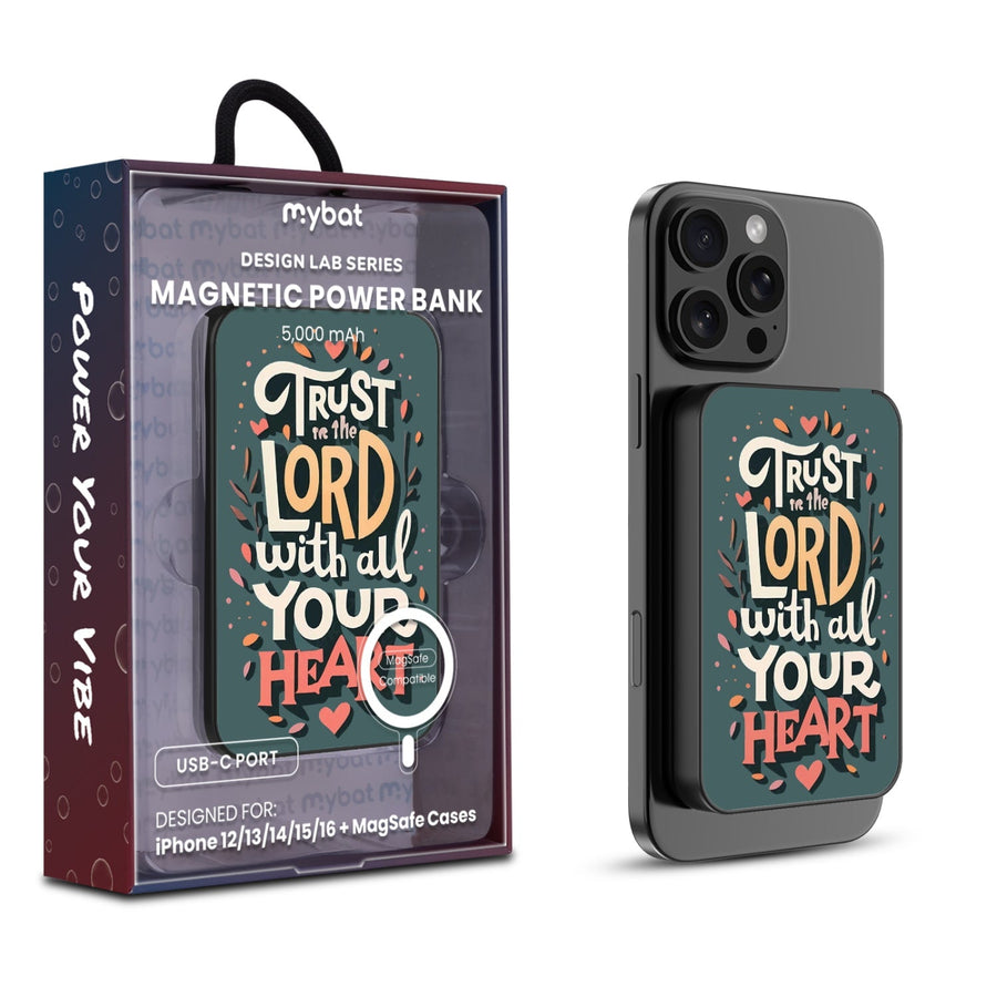 MyBat Design Lab 5000mAh Magnetic Wireless Power Bank - Black - Trust the Lord