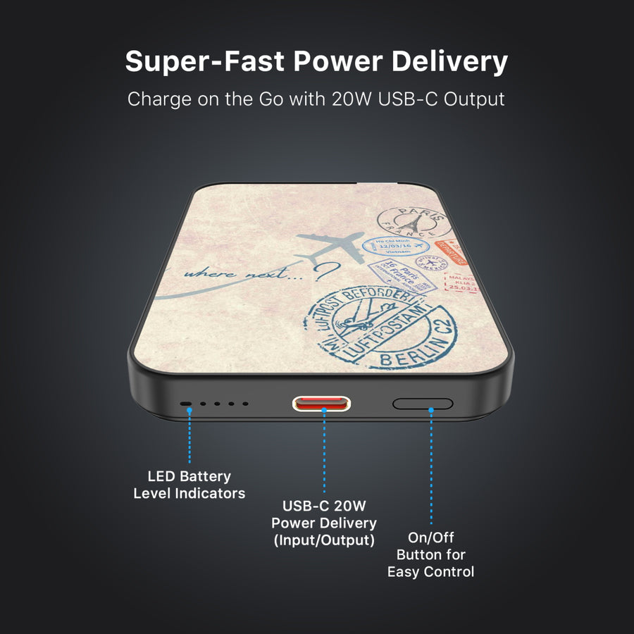 MyBat Design Lab 5000mAh Magnetic Wireless Power Bank - Black - Passport Stamps - MPBBAT131-BK-371-7.jpg