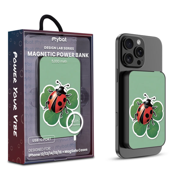 MyBat Design Lab 5000mAh Magnetic Wireless Power Bank - Black - Ladybug Luck - MPBBAT131-BK-373-1.jpg