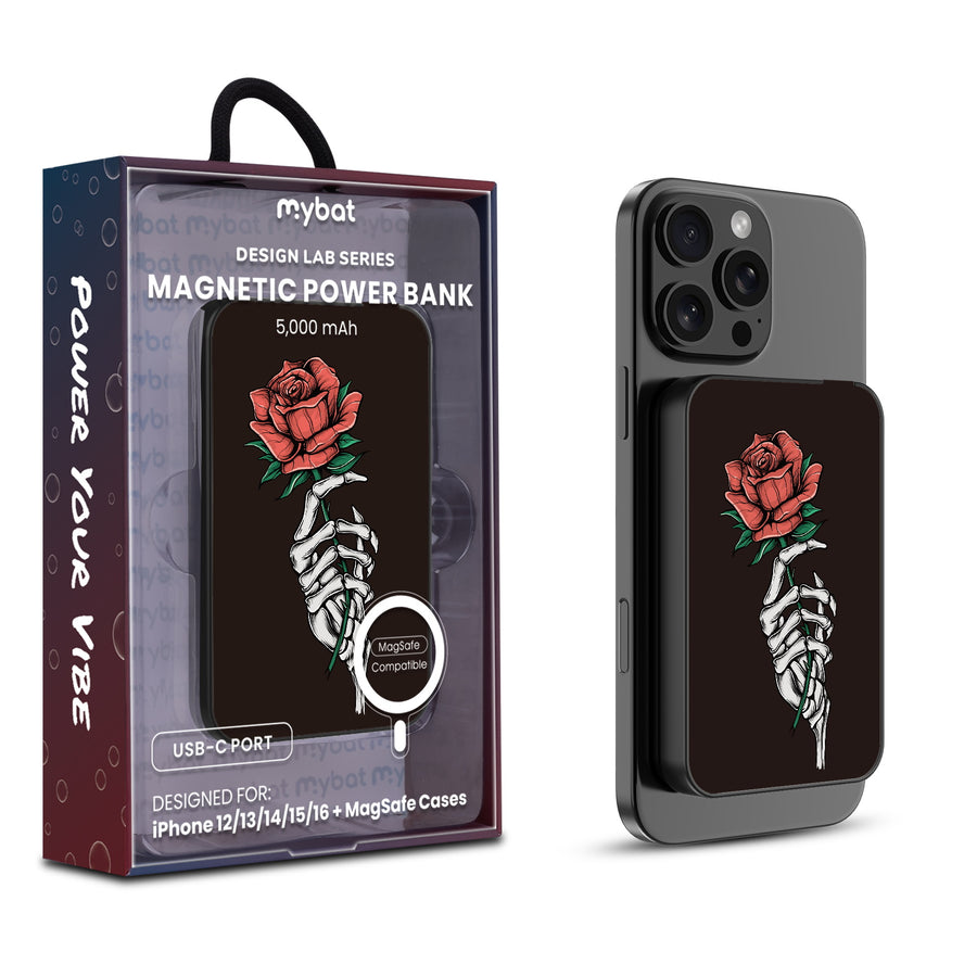 MyBat Design Lab 5000mAh Magnetic Wireless Power Bank - Black - Eternal Rose - MPBBAT131-BK-402-1.jpg