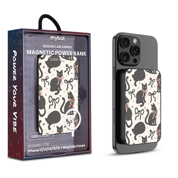 MyBat Design Lab 5000mAh Magnetic Wireless Power Bank - Black - Coquette Cat - MPBBAT131-BK-410-1.jpg