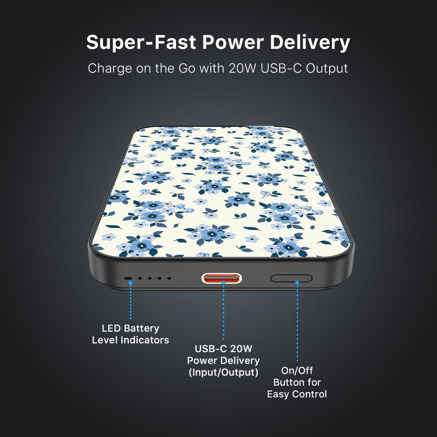 MyBat Design Lab 5000mAh Magnetic Wireless Power Bank - Black - Porcelain Petals - MPBBAT131-BK-437-7.jpg