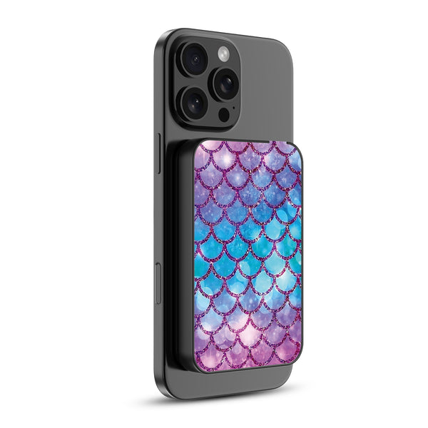 MyBat Design Lab 5000mAh Magnetic Wireless Power Bank - Black - Mermaid Scales - MPBBAT131-BK-458-2.jpg