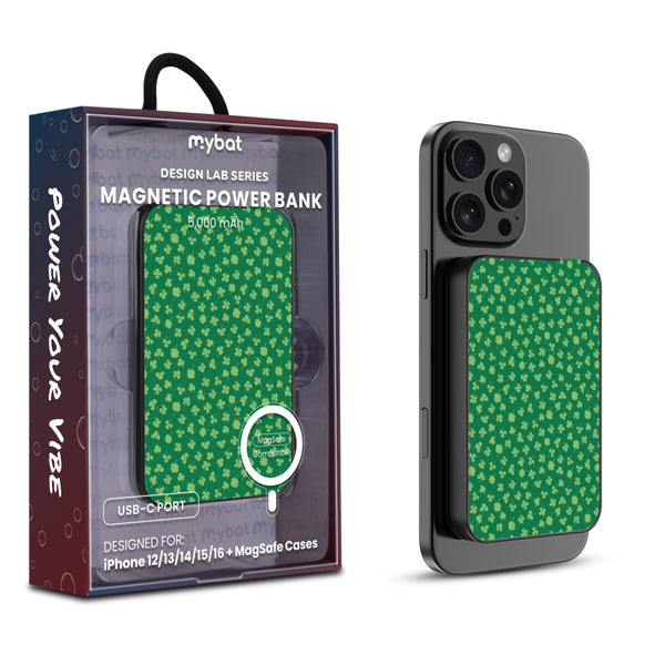 MyBat Design Lab 5000mAh Magnetic Wireless Power Bank - Black - Lucky Clover - MPBBAT131-BK-466-1.jpg