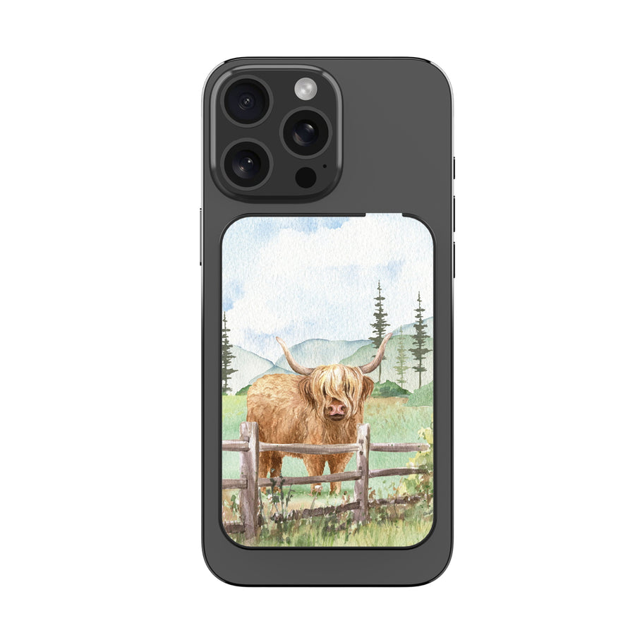 MyBat Design Lab 5000mAh Magnetic Wireless Power Bank - Black - Highland Cow - MPBBAT131-BK-470-3.jpg