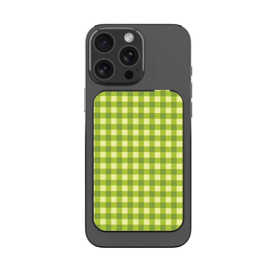 MyBat Design Lab 5000mAh Magnetic Wireless Power Bank - Black - Green Gingham - MPBBAT131-BK-476-3.jpg